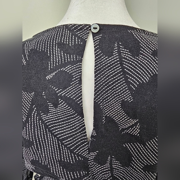 Womens Balloon Sleeve Mini A-Line Dress | Universal Thread | Black Floral | XS - Picture 8 of 12